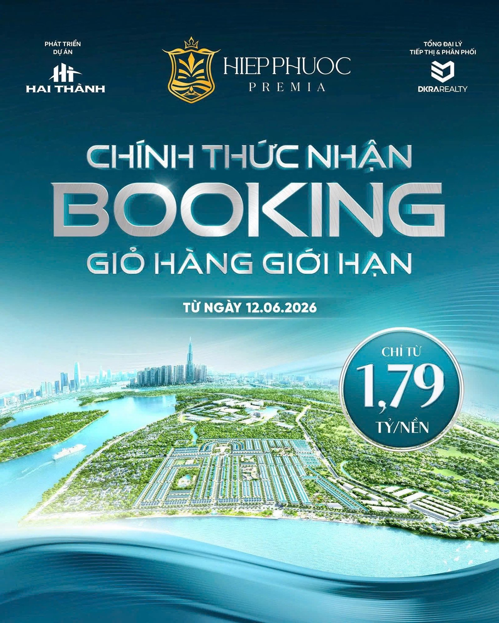 Hiệp Phước Premia – chính thức nhận booking, giá chỉ từ 1,79 tỷ/nền