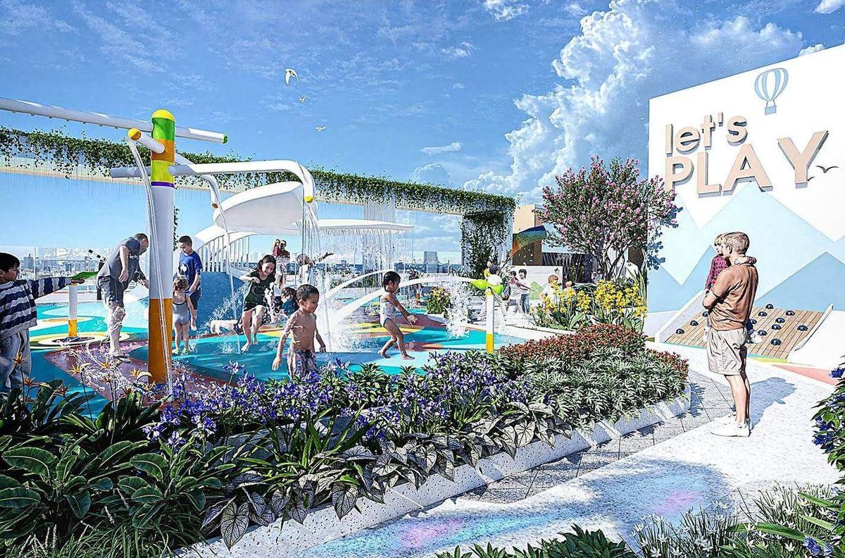Xứ sở cầu vồng Rainbow Town cho trẻ em trên tầng thượng