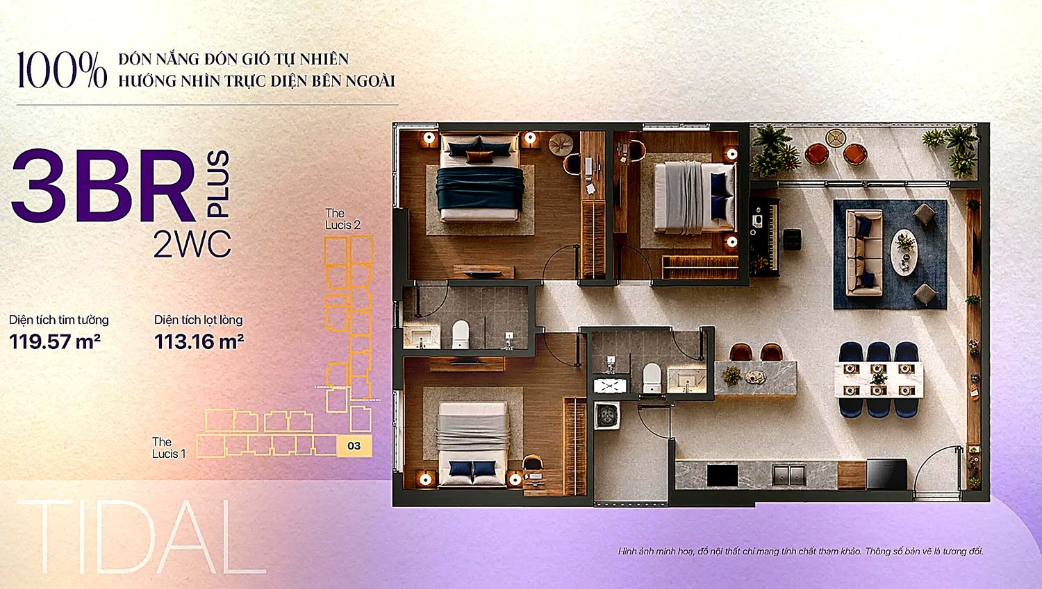 Layout căn hộ 3PN Plus TT Genesis