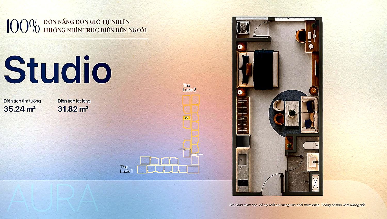 Layout căn hộ Studio TT Genesis