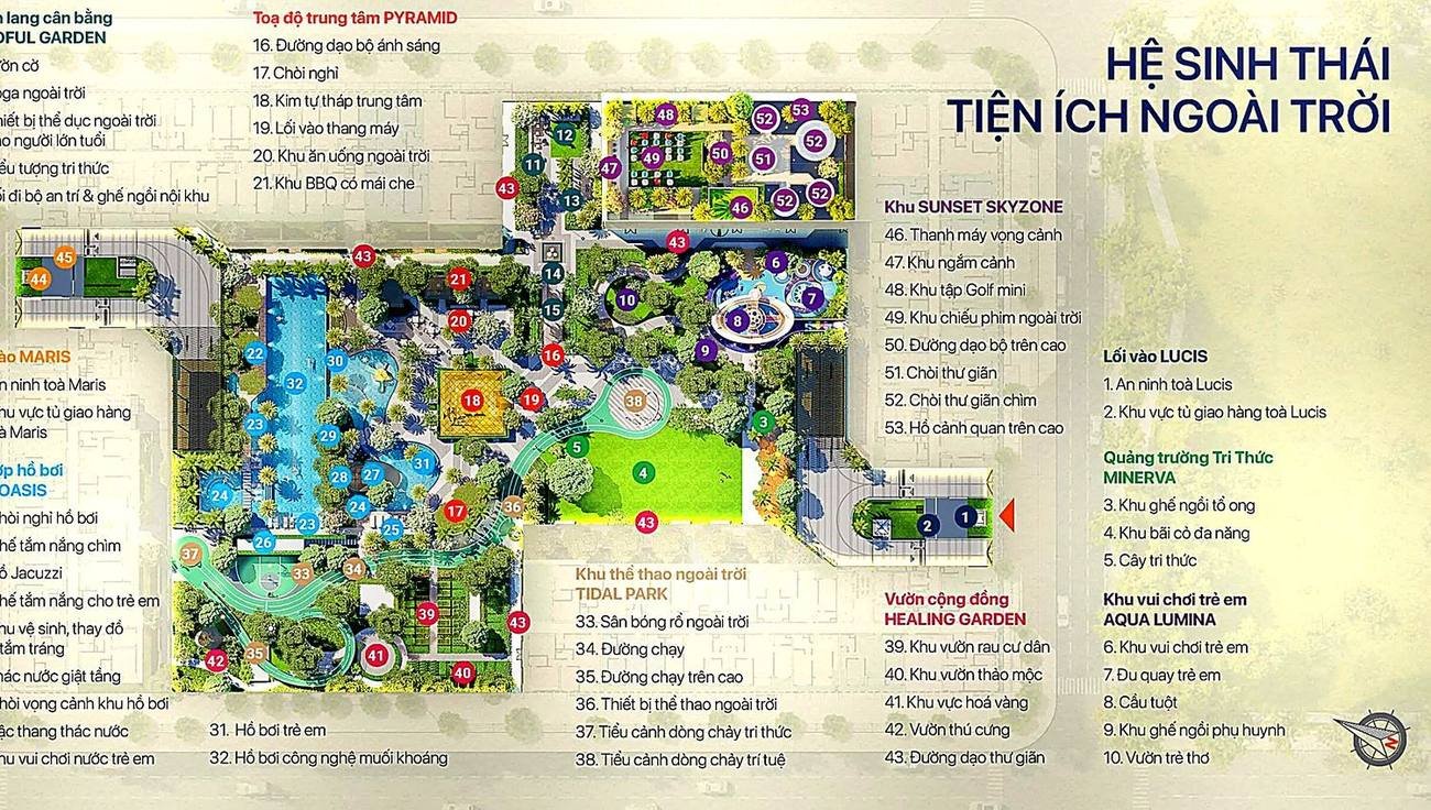 Sơ đồ mặt bằng tiện ích TT Genesis khu 3